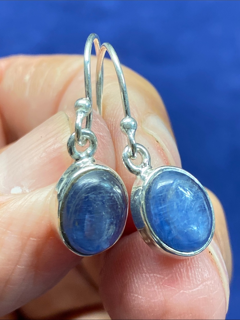 KYANITE EARRINGS IN SOLID STERLING SILVER 925